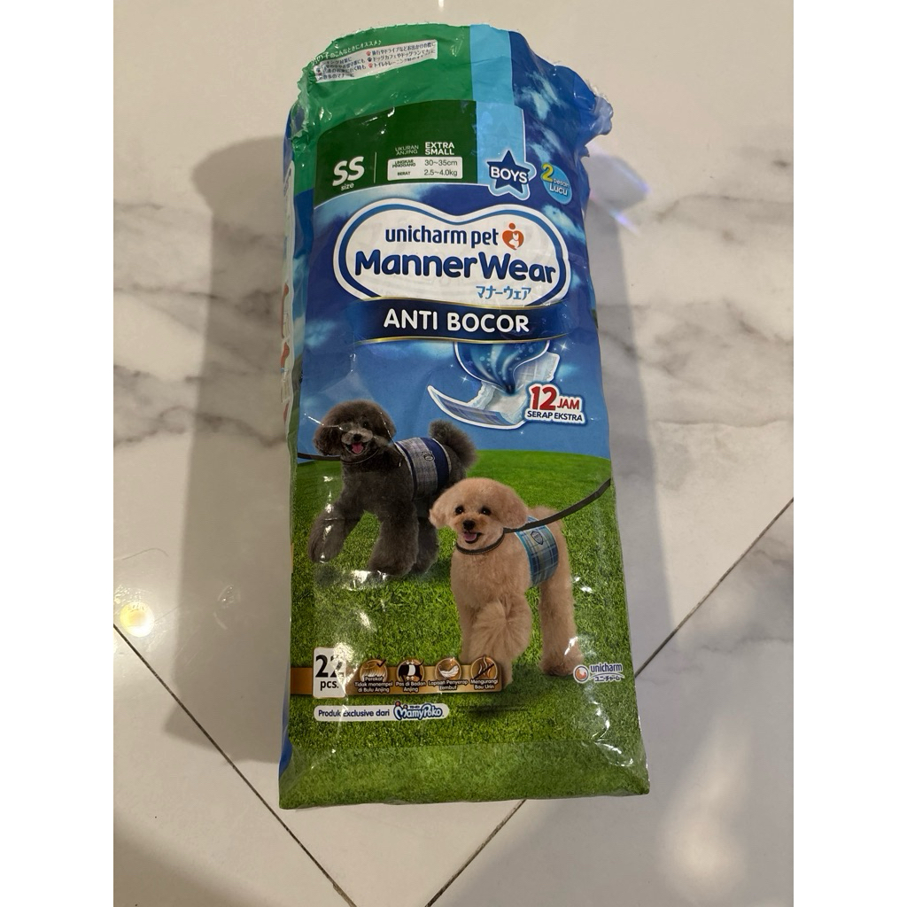 UNICHARM PET - Manner Wear Pampers / ผ้าอ้อมสุนัขกันรั่ว (ตัวผู้) (SS) ขายปลีก 1 ชิ้น