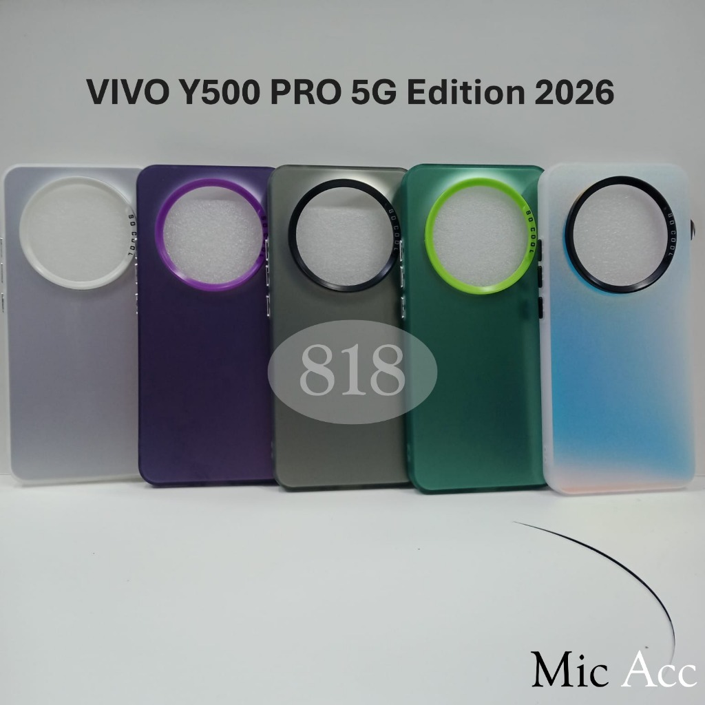 CASE INM HYBRID PLATE HOLOGRAM VIVO Y500 PRO 5G 2026 SILICON MACAROON