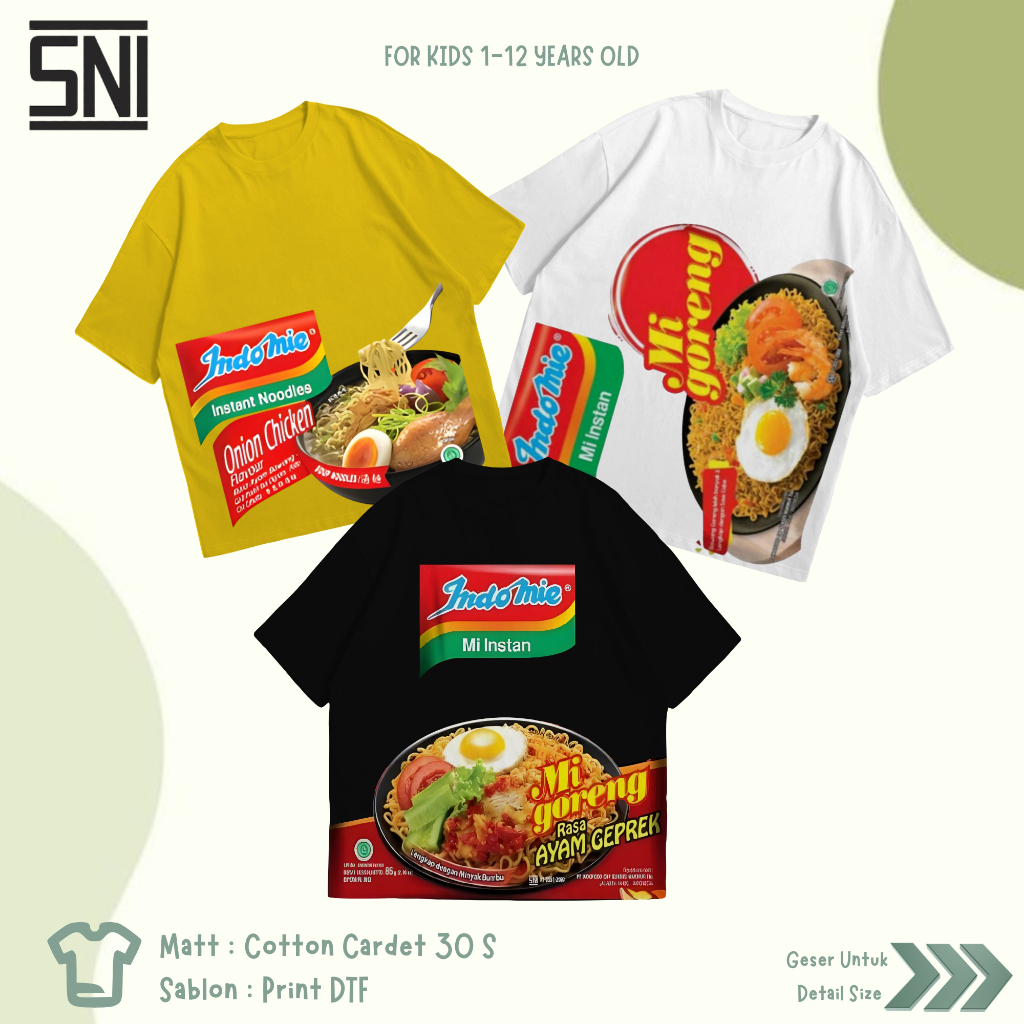 My.Kidss Snack Motif เสื้อยืดเด็กสําหรับเด็กชายและเด็กหญิง อายุ 1-12 ปี