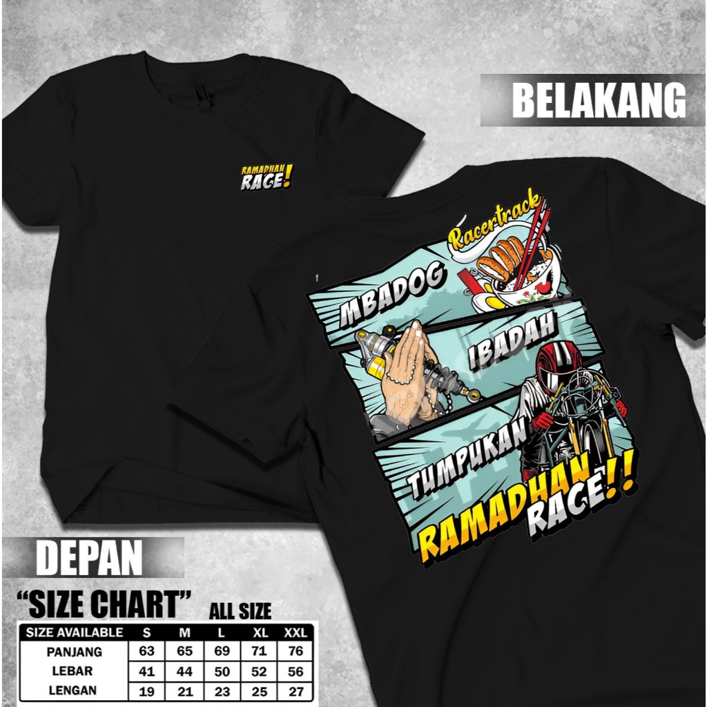 KATUN Abastore.idn Ramdhan Race 2026 เสื้อยืด Gokz Racing Distro Top ผ้าคอตตอนหวีนุ่ม เย็นสบาย และทน
