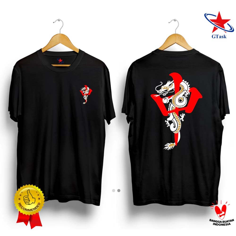 MERAH Mahjong Tiles เสื้อยืดมังกรแดง | เสื้อยืดผ้าฝ้าย Combed Mahyong Red Dragon V2