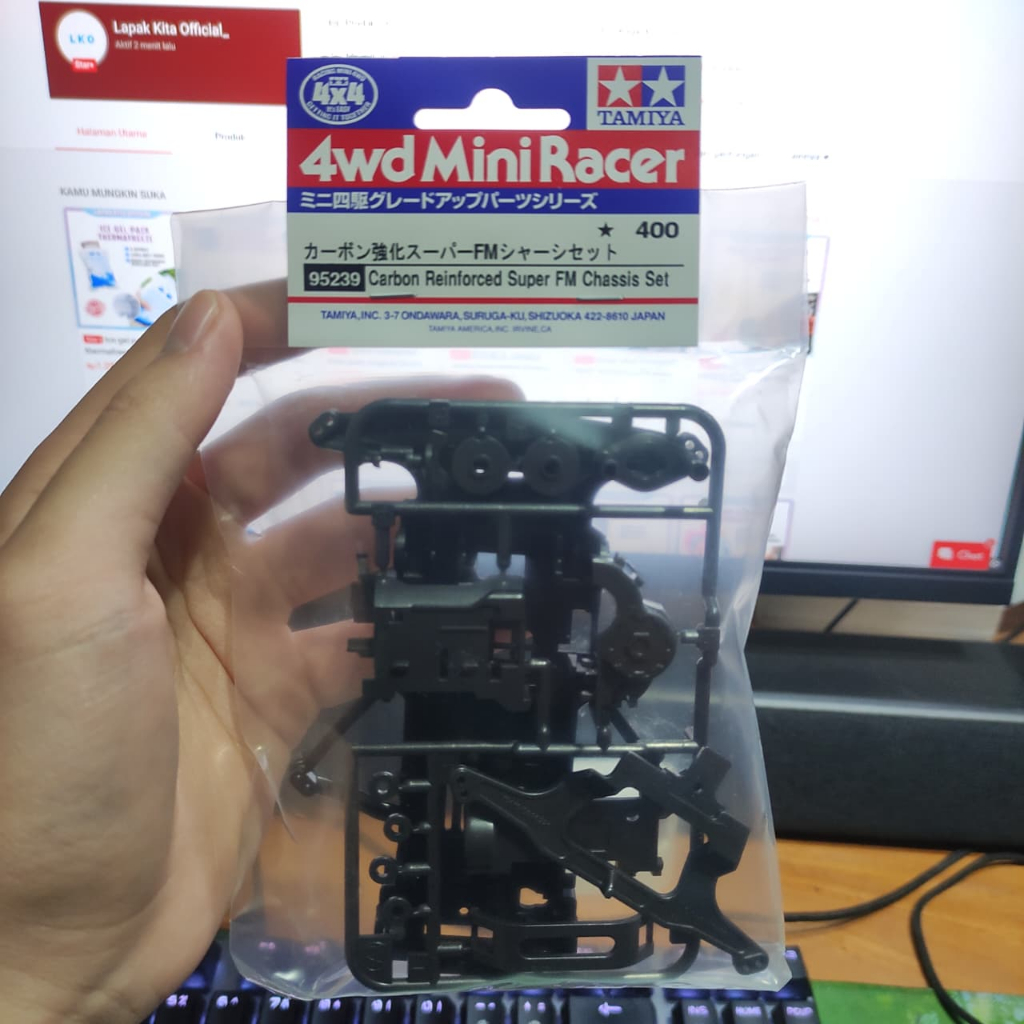 95239 SFM ชุดแชสซีคาร์บอนเสริม Tamiya ดั้งเดิม