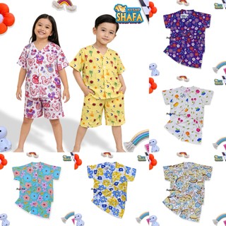 SHAFA KIDS SHOP Setelan Baju Anak Perempuan & Laki-laki Usia 1-10 Tahun Bahan Rayon Viscose Premium Nyaman untuk Aktivitas Sehari-hari produk terlaris