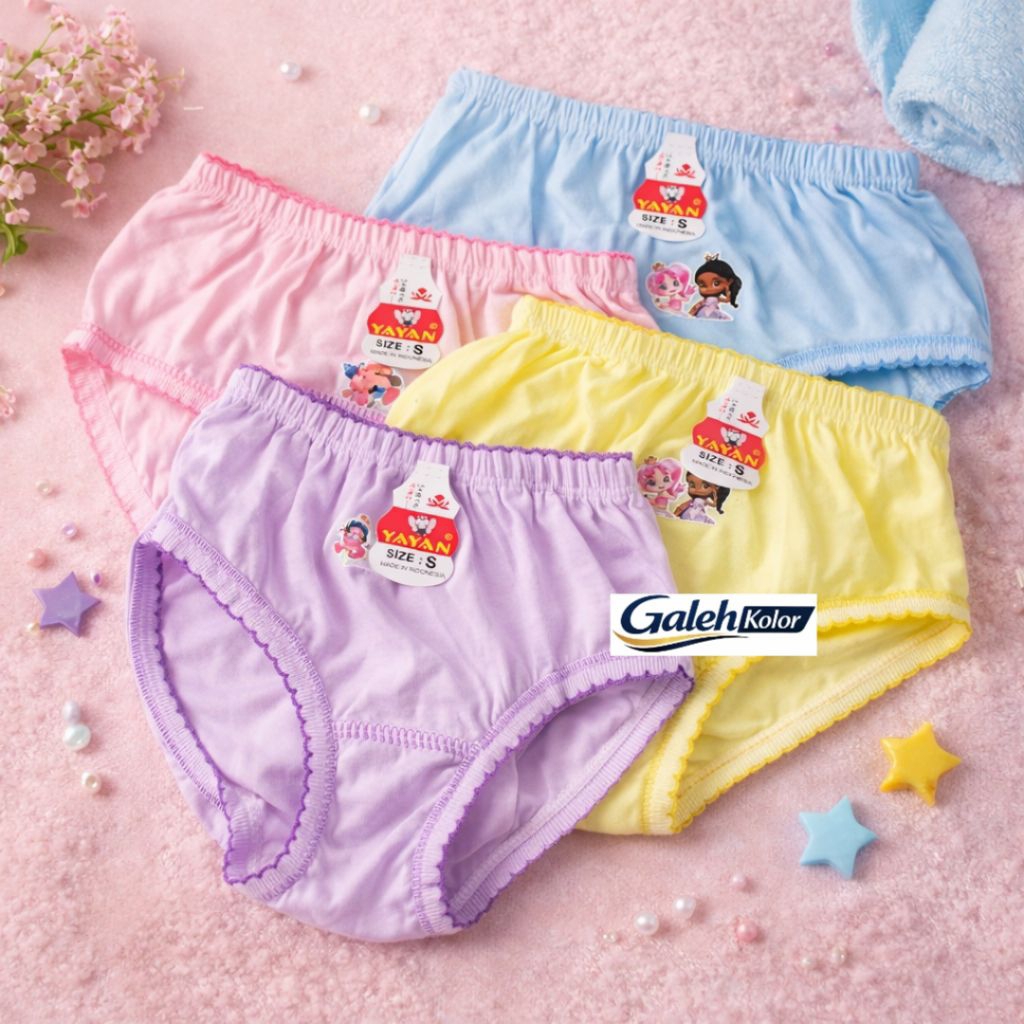 KATUN Yayan PMR ชุดชั้นในเด็กผู้หญิง ผ้าคอตตอนสุดเท่ | ซีดีเด็กใส่สบาย | ไซส์ SML XL | 3ชิ้น & 6ชิ้น