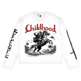 CHILDHOOD Baju Kaos Tshirt Boxy Oversize Longsleeve Lengan Panjang HYPOCRITICAL Unisex Pria Wanita