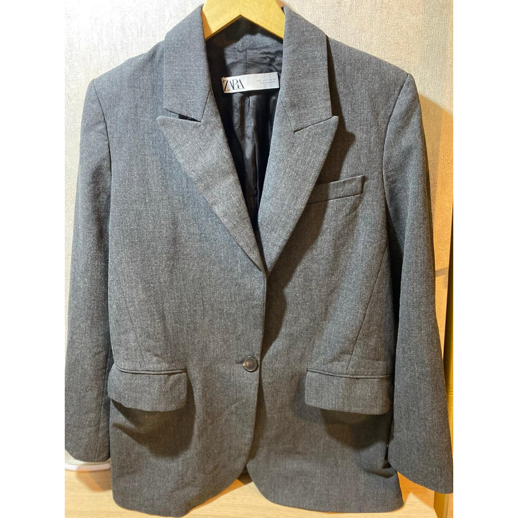 Zara Mens Official Blazer Grey Mens Outerwear Nice