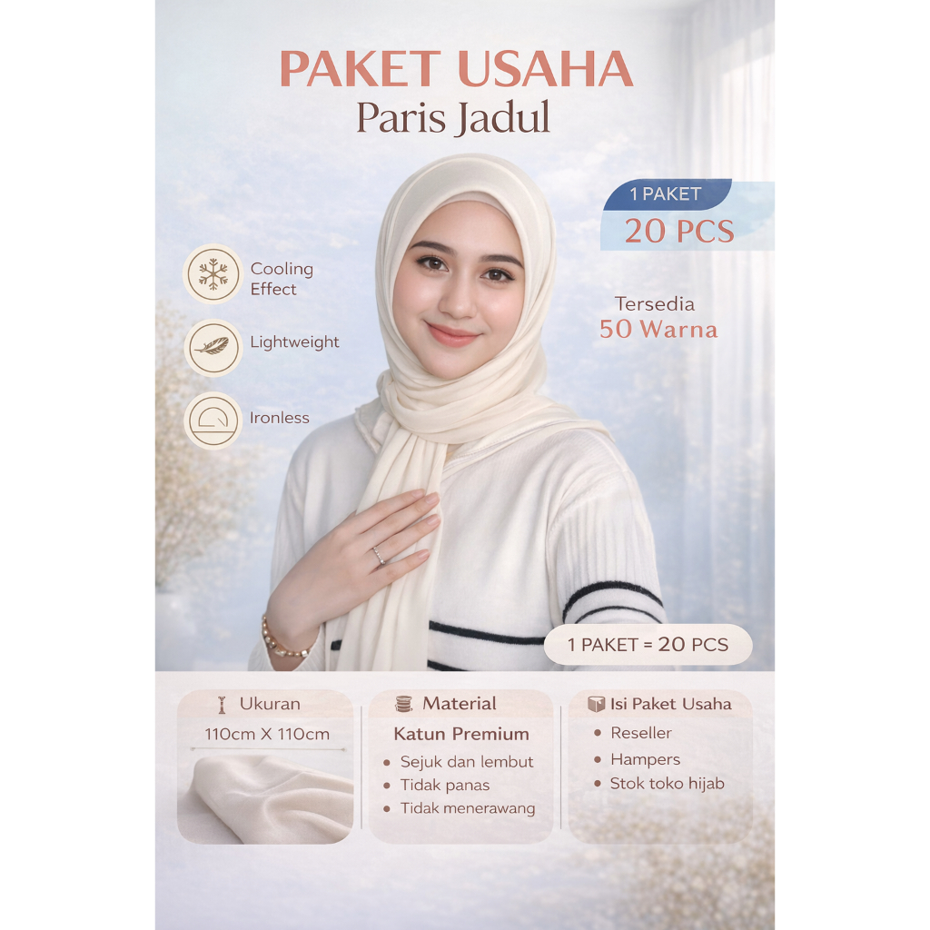 OLD SCHOOL PARIS HIJAB 20pcs / OLD SCHOOL PARIS PACKAGE 1 โหล / OLD SCHOOL PARIS WHOLESALE