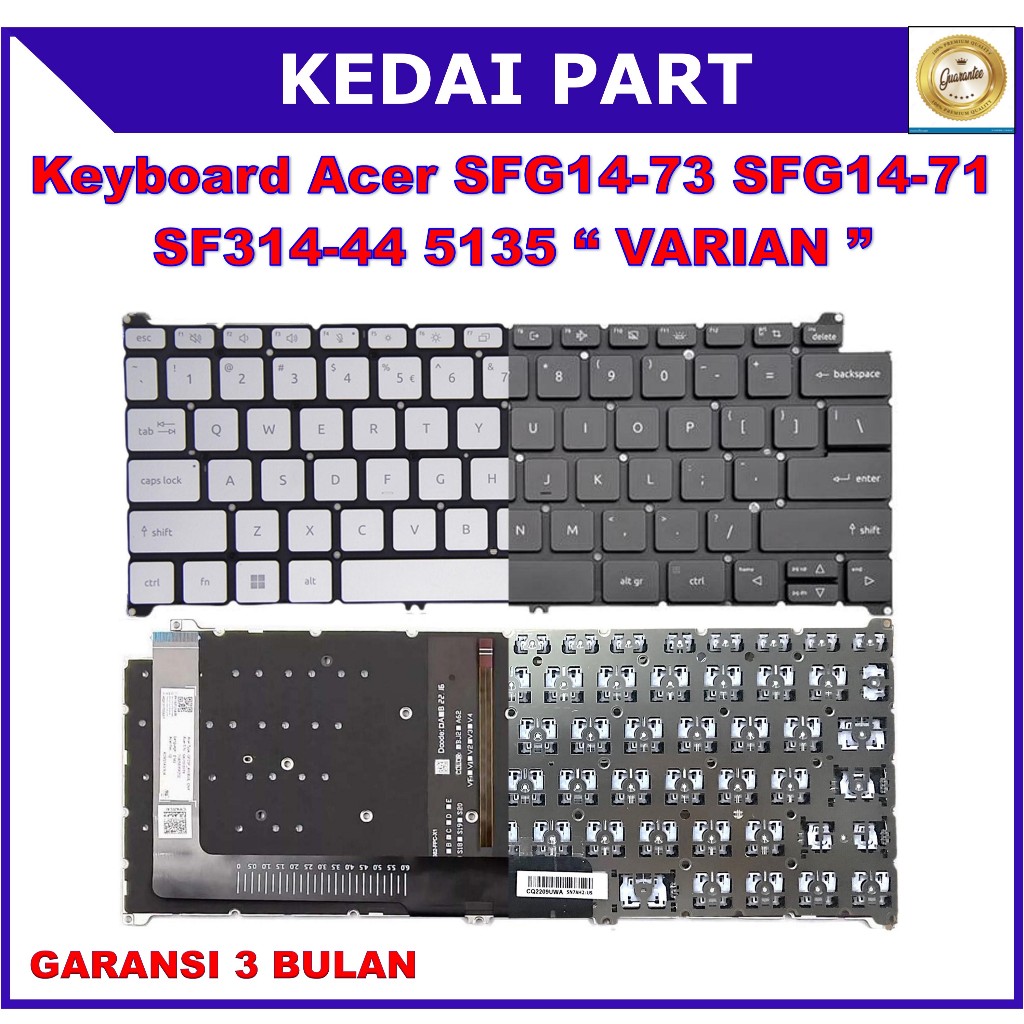 Acer Swift 3 SF314-44 SF314-71 SF314-512 SF314-512T n21c2 n21h1 n21h3 Backlight Backlite คีย์บอร์ด