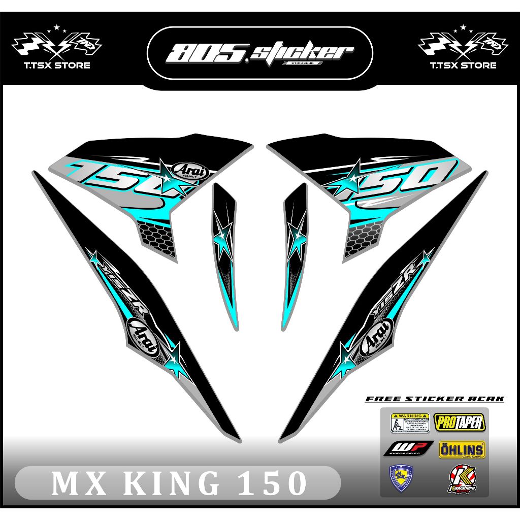 MX KING STICKER STRIPING/MX KING VARIATION STICKER/COOL MX KING 150 STRIPING