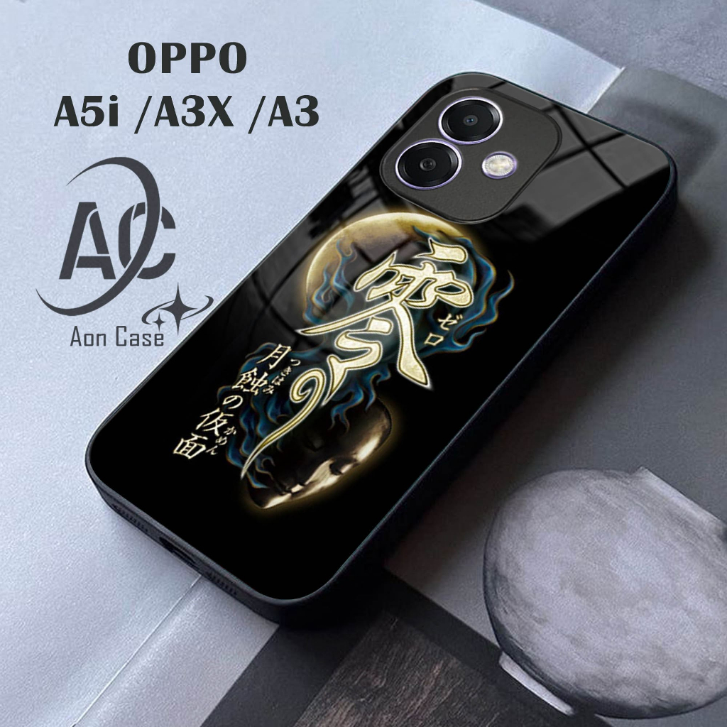 HP SoftCase Glass Kaca - เคสโทรศัพท์ OPPO A5I/A3X/A3 - T48 - เก็บเงินปลายทาง -