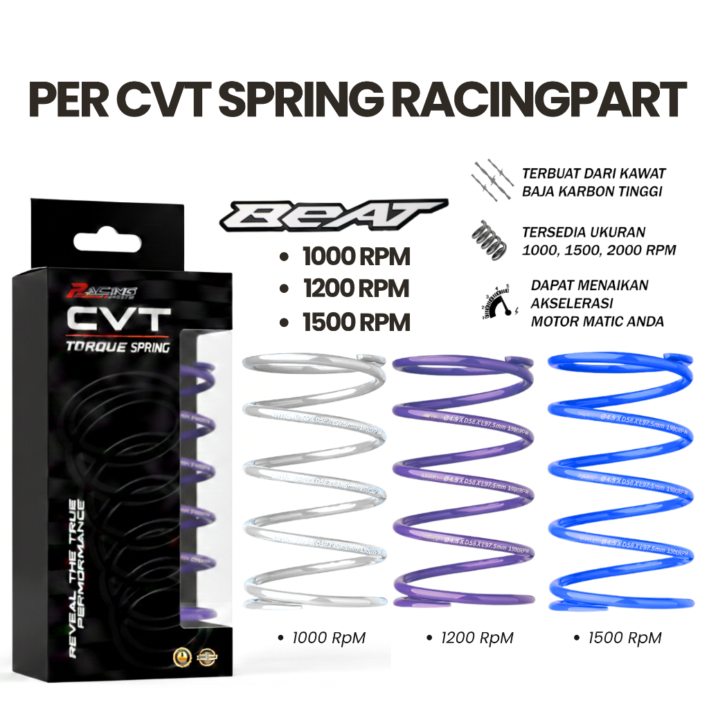 CVT SPRING 1000RPM 1200RPM & 1500RPM HONDA MATIC ALL MOTORCYCLES BEAT FI CARBON VARIO 110 SCOOPY BEA