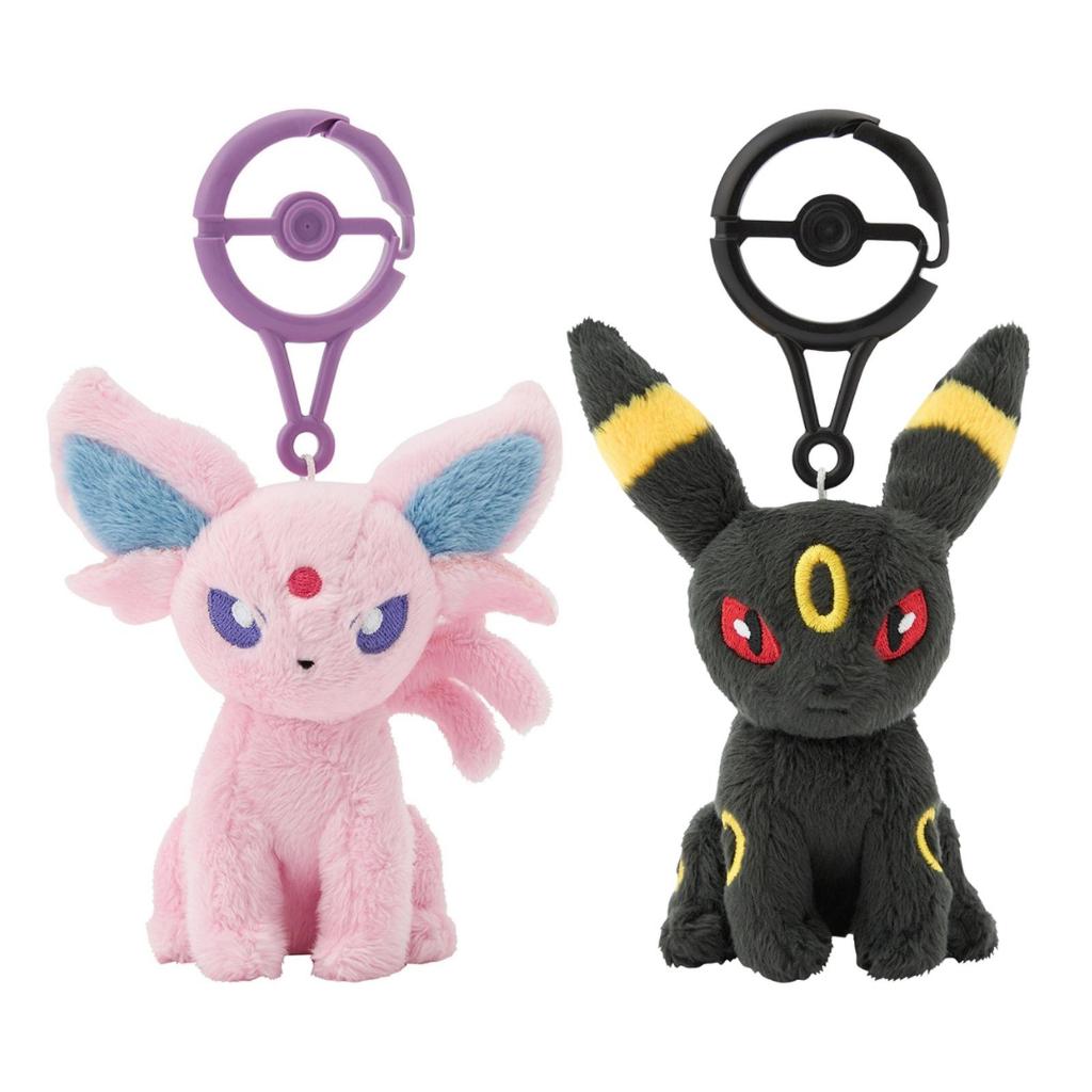 GANTUNGAN KeyChain ตุ๊กตาโปเกมอนศูนย์ Eevee Evolution Espeon Umbreon Carabiner KeyChain Original