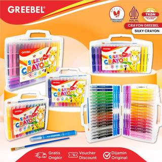 Crayon Silky Greebel 12/24/36/48 Warna (Set) Original Silky Oil Pastel