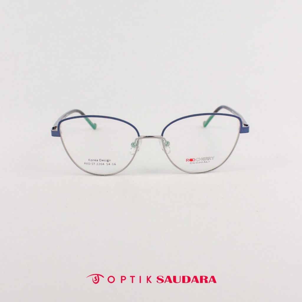 Optik Saudara - Red Cherry Frame - แว่นตาผู้หญิง Cat Eye มีสไตล์ (ไมนัส & กระบอกเลนส์) F RED ST2204 
