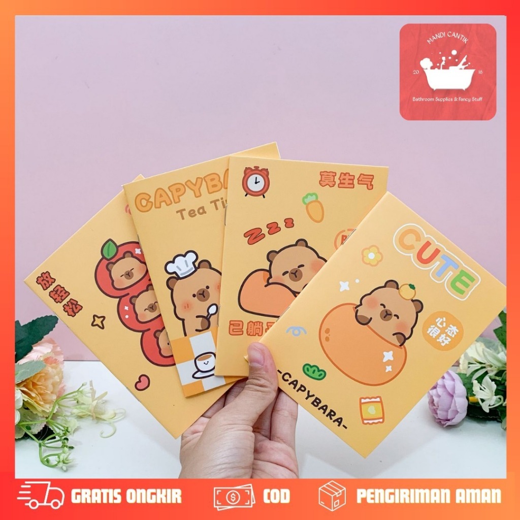 A7 มาตรฐาน CAPYBARA BOOK BK-211 NOTE BOOK CUTE DIARY BOOK GOOD OFFICE STATIONERY