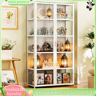 Ready Stock Lemari Display Akrilik Loker Jumbo Display Lemari Mainan Model Pintu Ganda Kapasitas Beban Tinggi 62/82CM
