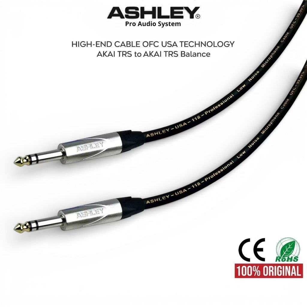 แอชลีย์ ต้นฉบับ | สายสัญญาณเสียงแจ็ค Balanced TRS เป็น TRS ขนาด 6.5 - รหัส: (ASHLEY, AKAI AKAI TRS)