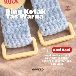 [6PCS] Ring Tas Kotak Tas Rajut Jahit