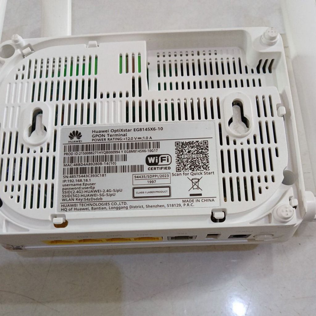 Huawei EG8145x6-10 HG8145x6-10 เราเตอร์ สีเขียว สีฟ้า พอร์ต มือสอง