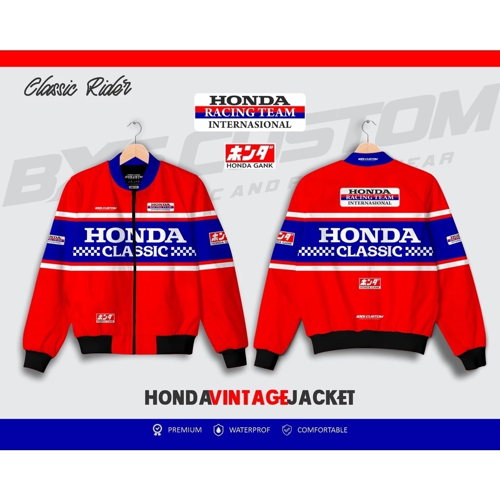 เสื้อแจ็คเก็ตวินเทจ HONDA CB WIN C70 สําหรับทัวร์และแสงแดด