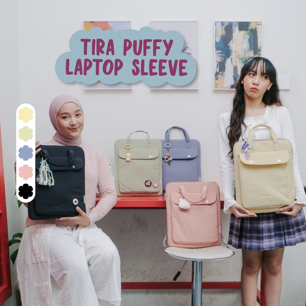 TIRA PUFFY Laptop Sleeve Soft Color Pastel