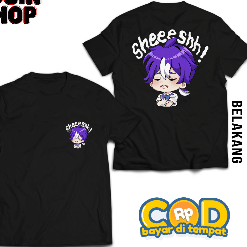 KATUN - Mobile Legend Emote T-Shirt - สกรีนลาย Cotton Top - ML Emoji T-Shirt - ML Ssshh w2 Emote T-S