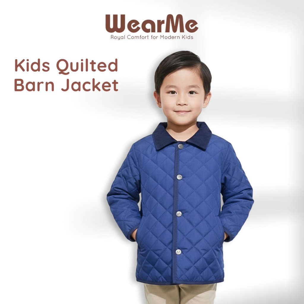 WEARME Kids Tropical Iklim Long Sleeve Premium Quilted Barn Jacket ผ้ากันน้ํา