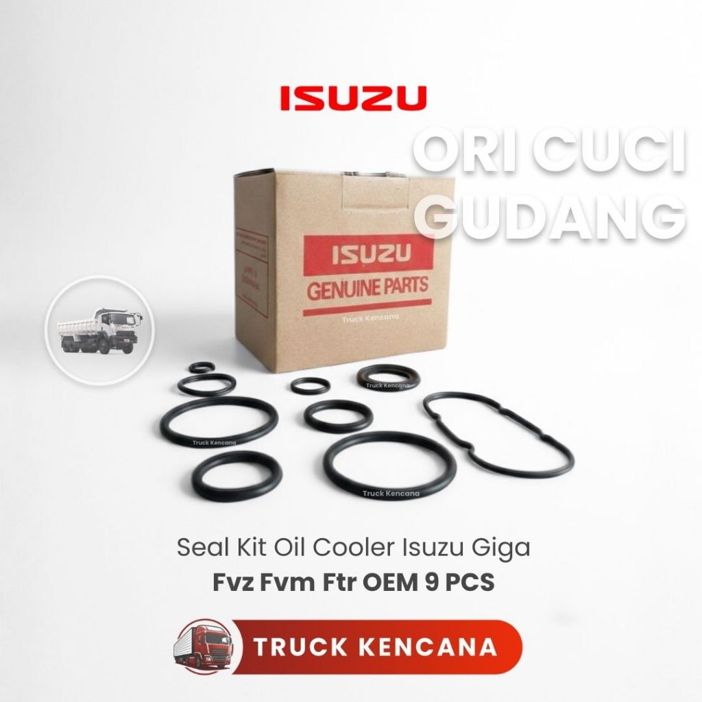 Seal Kit Oil Cooler Isuzu Giga Fvz285 Fvm240 OEM 9 PCS Kencana รถบรรทุกเดิมรถบรรทุกเดี่ยว Tronton su