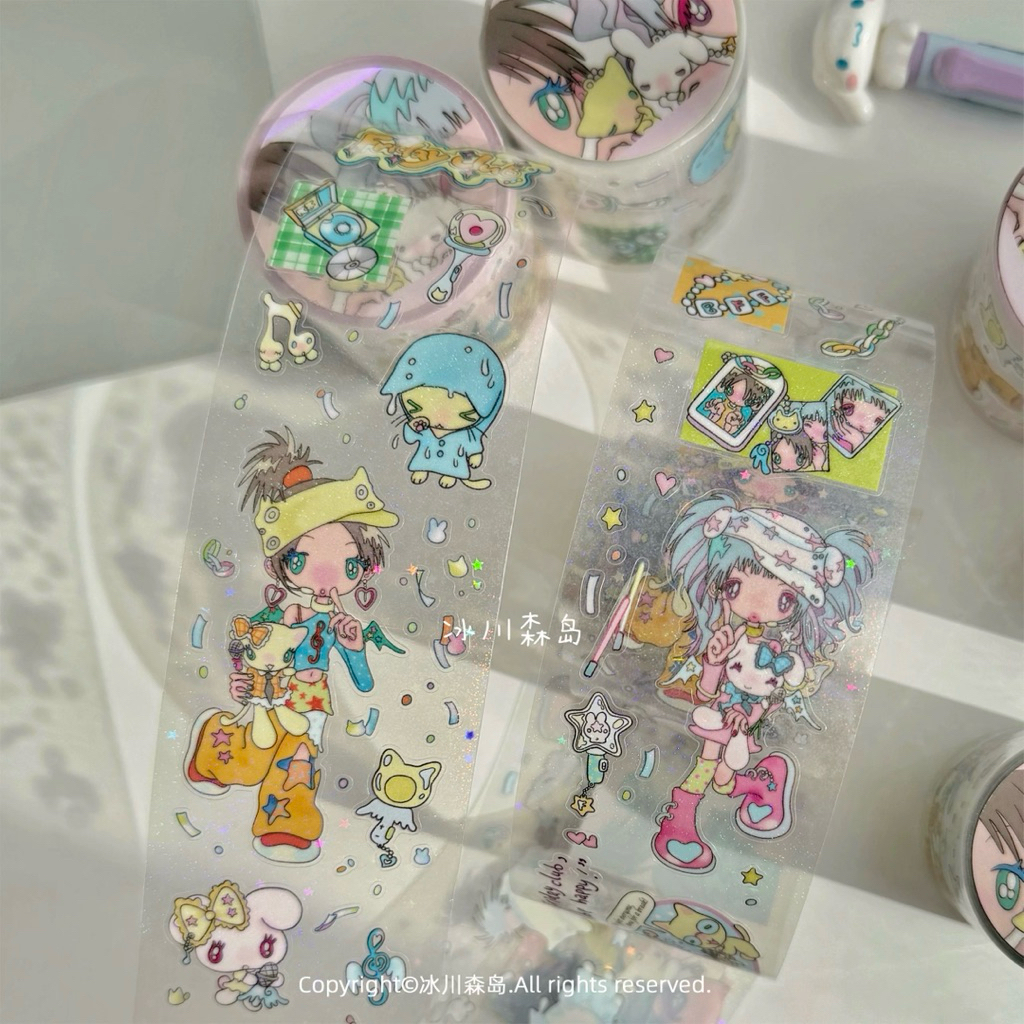 [45 ซม.] sunonebird friday club share สติ๊กเกอร์ม้วน - วารสารสติ๊กเกอร์ตกแต่ง