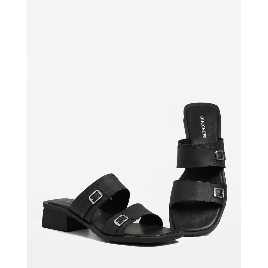 Buccheri Kevina รองเท้าแตะผู้หญิง สีดํา