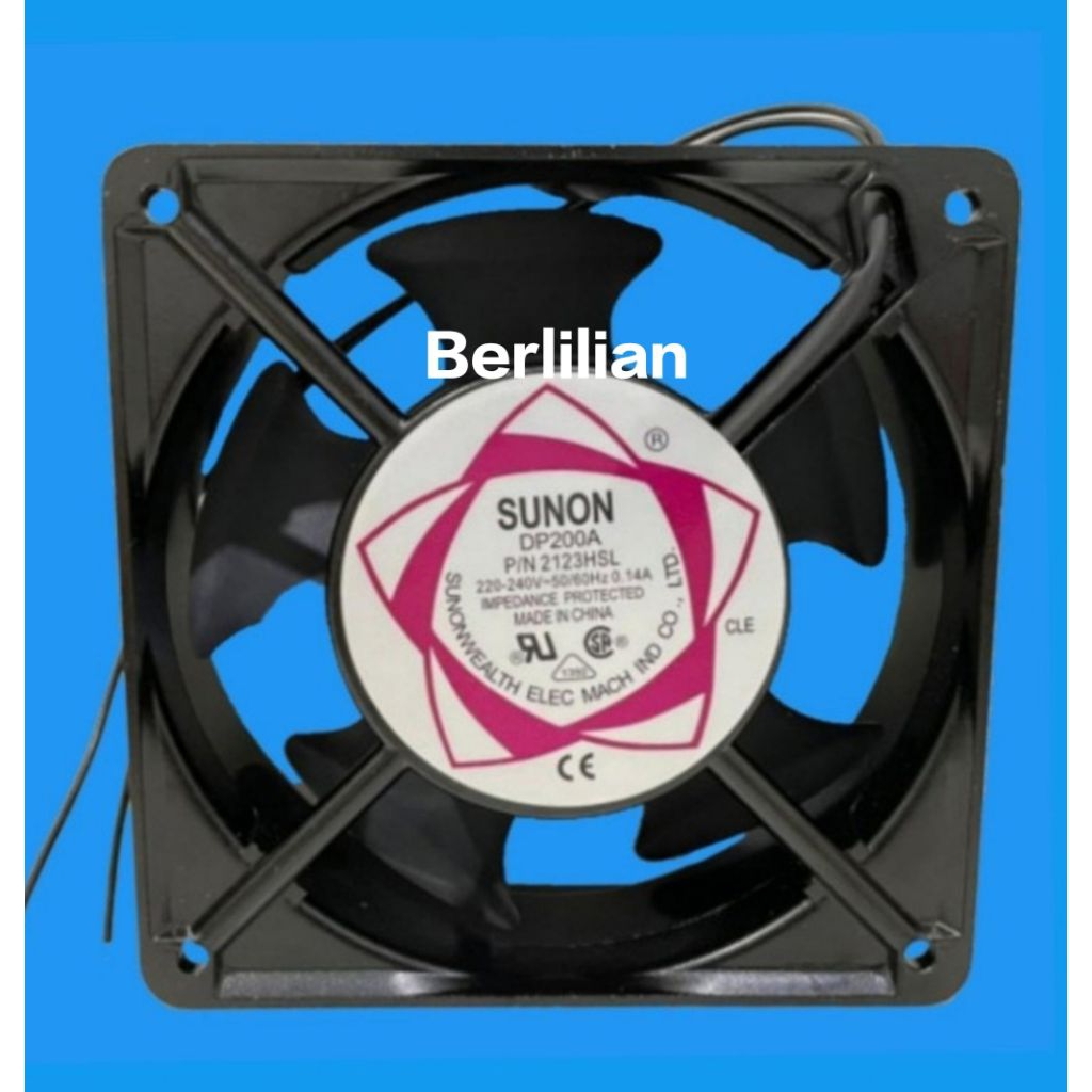 220V AC Fan 12x12 cm / 220 Volt AC Fan หนา 12 cm 3.8 cm 220V AC Fan - 12cm SUNON AC Fan