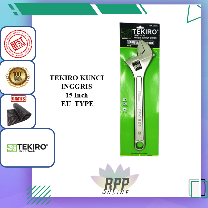 TEKIRO 15 นิ้ว ADJUSTABLE WRENCH EU TYPE WRENCH 15" TEKIRO BAGO WRENCH