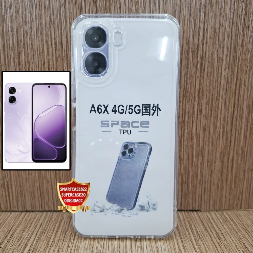เคส OPPO A6X 4G 5G เคสซิลิโคนใสใส Hp Case สีขาว