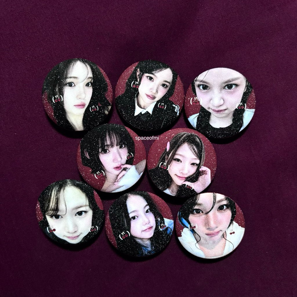 [ซื้อ 2 สําหรับมากกว่า SAVINGS] ปุ่มพินแวววาว - h2h - i cherry you โดย spaceofmi - hearts2hearts car