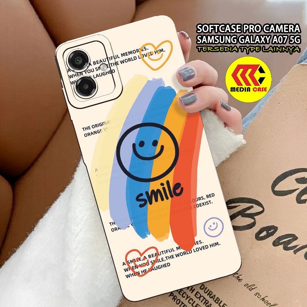 HP ล่าสุด SAMSUNG GALAXY A07 5G Case - Smile Motif - Case - SAMSUNG A07 5G Softcase - Phone Case - P
