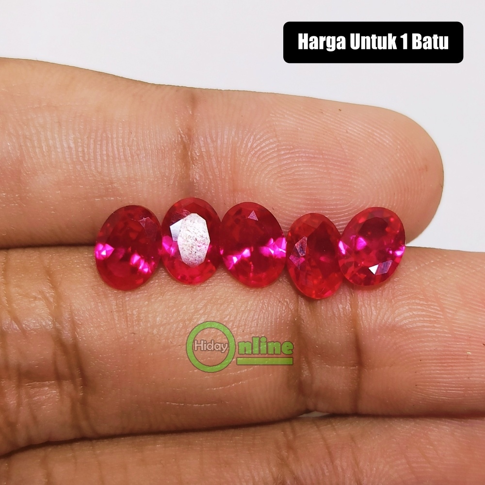 MERAH SIAM RED STONE BANGKOK SIEM PERMATA POMEGRANATE CUTTING 9 MOHS MINI