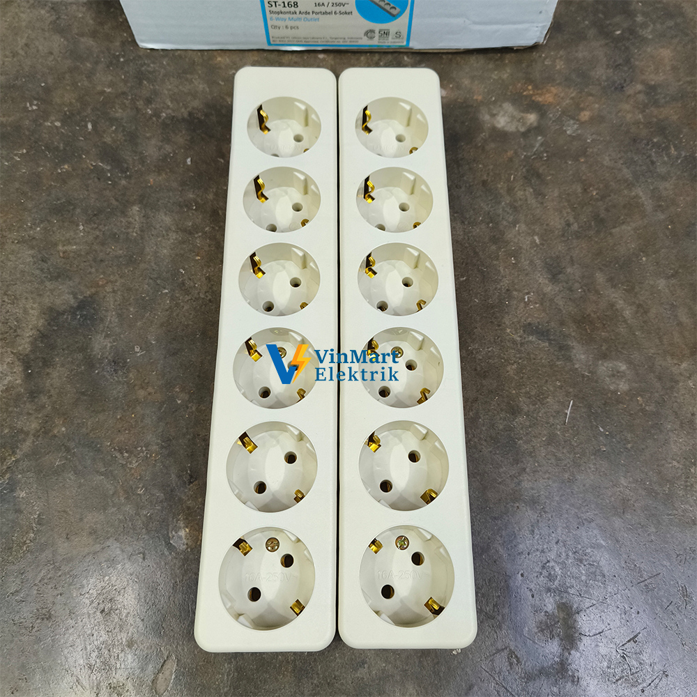 Uticon เต้ารับกราวด์ 6 พินพร้อมเทอร์มินัลไฟฟ้าแบบหนา คุณภาพ ST-168