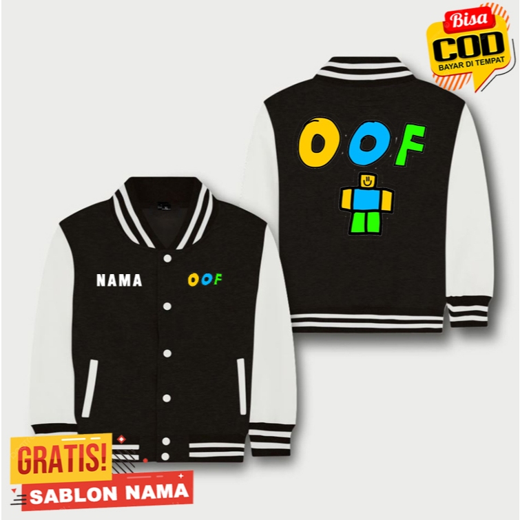 เสื้อแจ็คเก็ตเบสบอลสําหรับเด็ก Varsity OOF GAMING ROBLOX / เสื้อแจ็คเก็ตแบบกําหนดเอง OOF GAMING ROBL