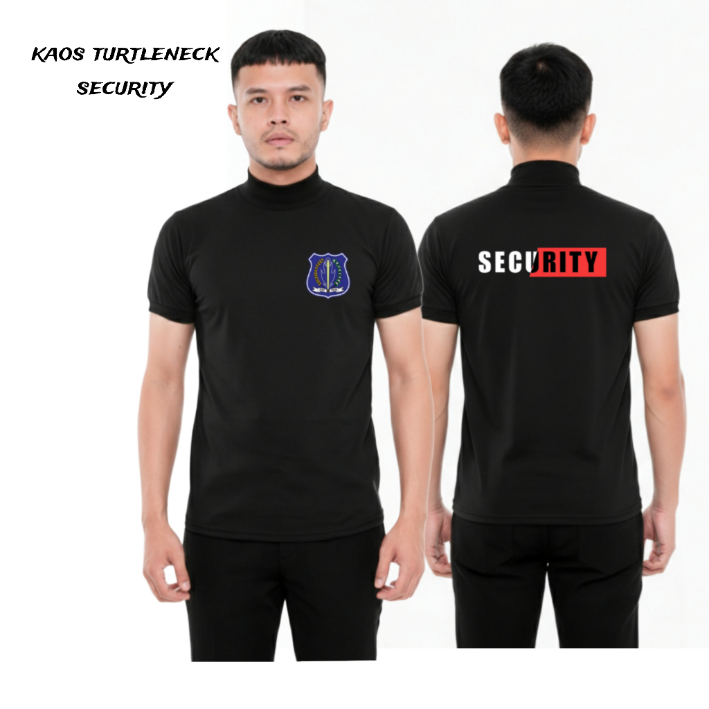 Security คอเต่า Cotton DTF Screen Printing Short Sleeve Undershirt