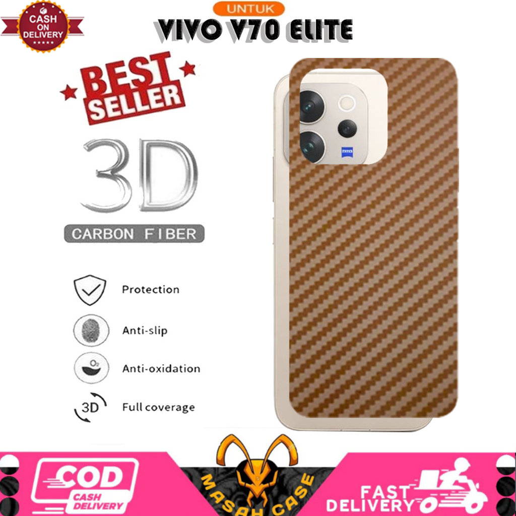 GARSKIN CARBON GOLD VIVO V70 V70 ELITE SKIN PROTECTOR GOLD