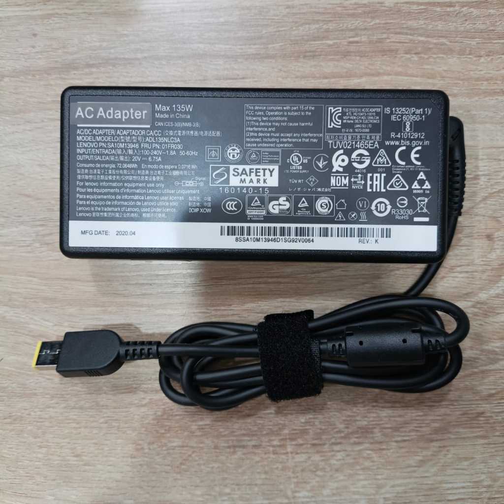 Lenovo Thinkpad T470 T460 T450 T440 G40-30 G40-45 G40-70 20V 6.75 (135W) อะแดปเตอร์ชาร์จแล็ปท็อป USB