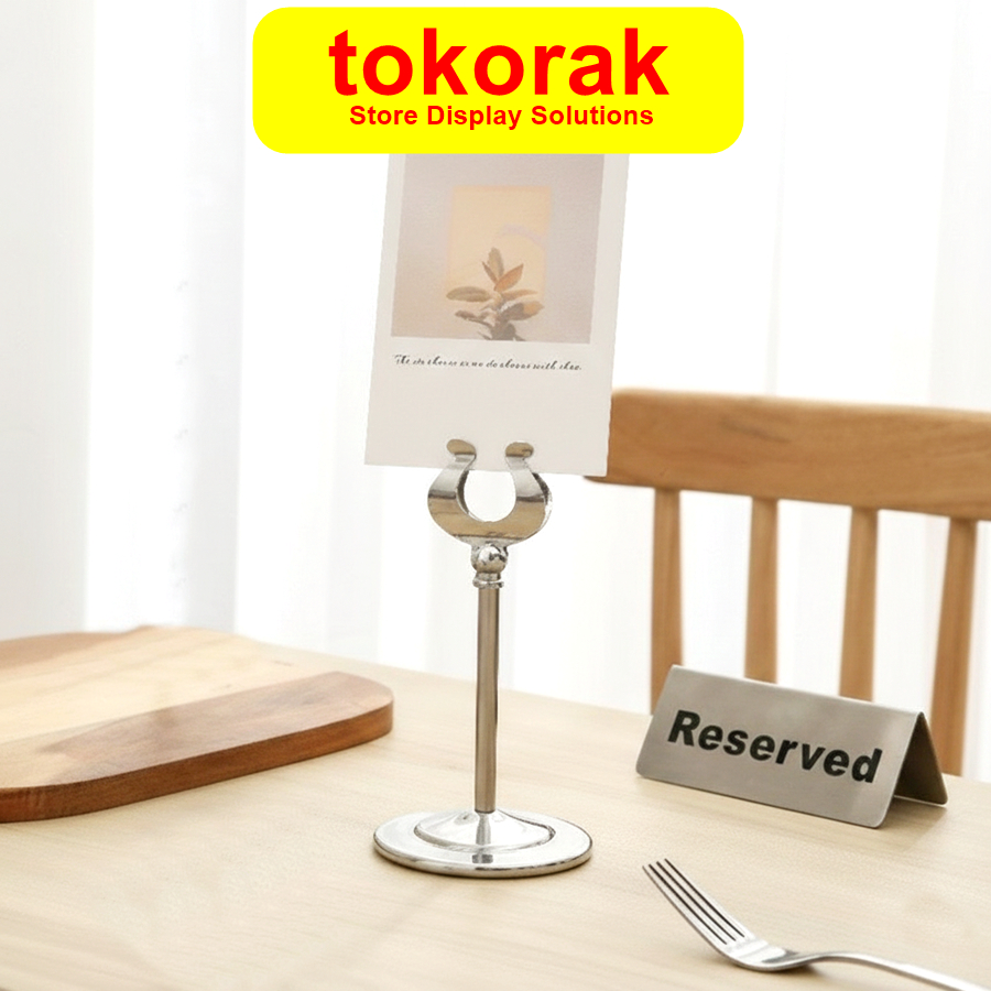 MENU CARD HOLDER STAND HOLDER TABLE 15 CM – MENU POLE DINING หมายเลขTABLE 15 ซม. ราคาแท็กราคาฉลาก