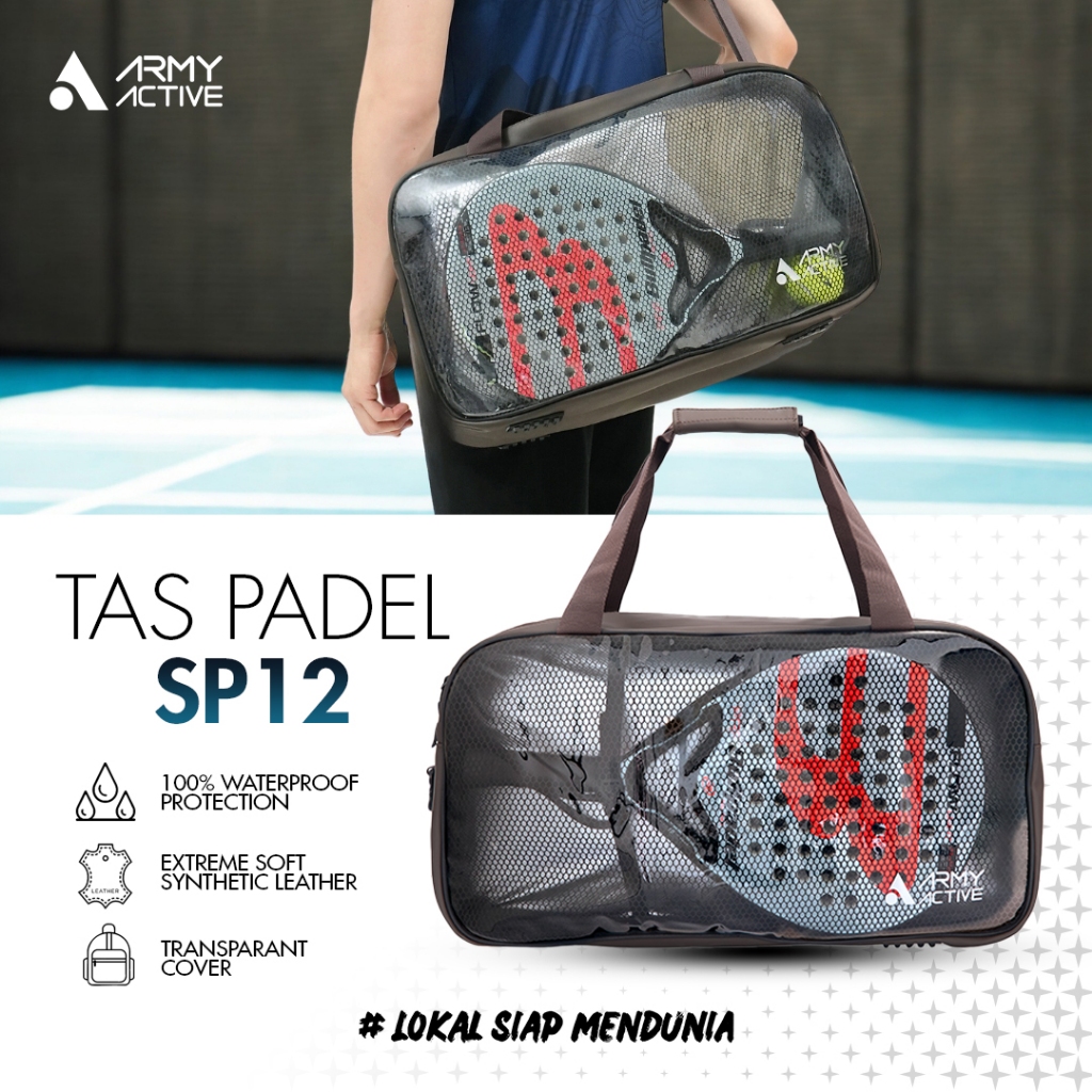 ARMY SP12 Padel WATERPROOF TRANSPARENT ExclusiveTHERMO Bag Premium Padel และ Pickleball SportPro Ori