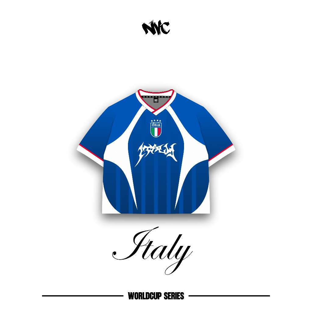 NVC ITALIAN BOXY JERSEY / WORLDCUP JERSEY / WORLD CUP JERSEY / PILDUN JERSEY / ITALY RETRO JERSEY