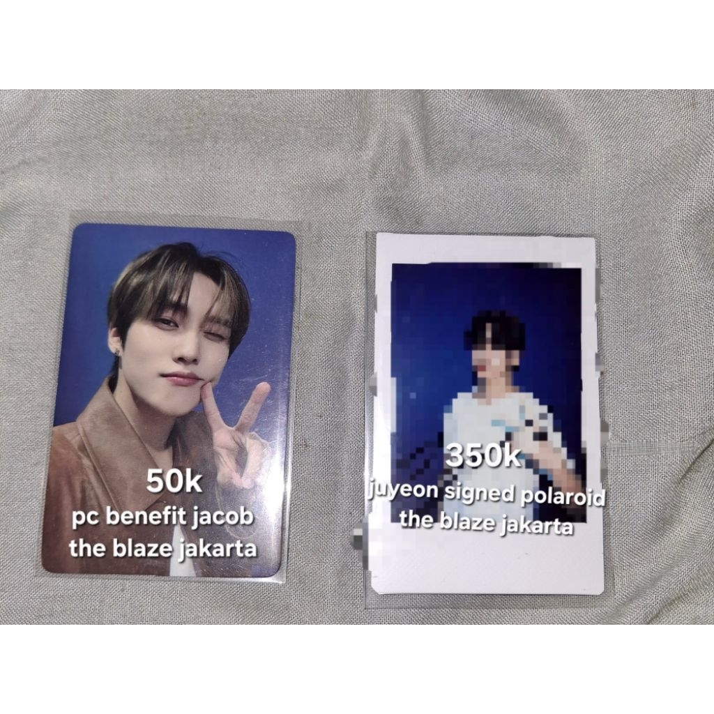 Photocard jacob คอนเสิร์ต boyz the blaze ลงนามโพลารอยด์ juyeon the blaze