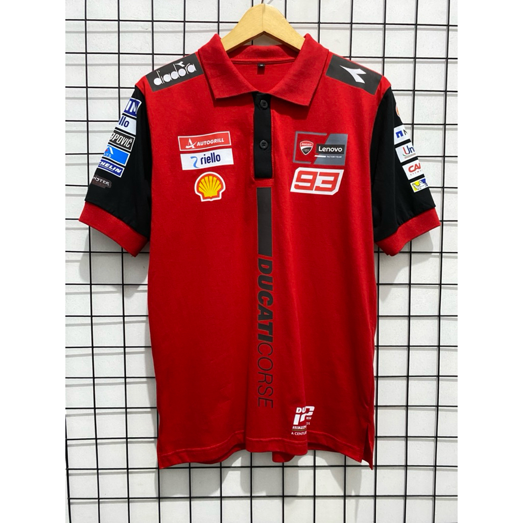 เสื้อโปโล ducati lenovo marc marquez 93 pecco bagnaia 63 motogp
