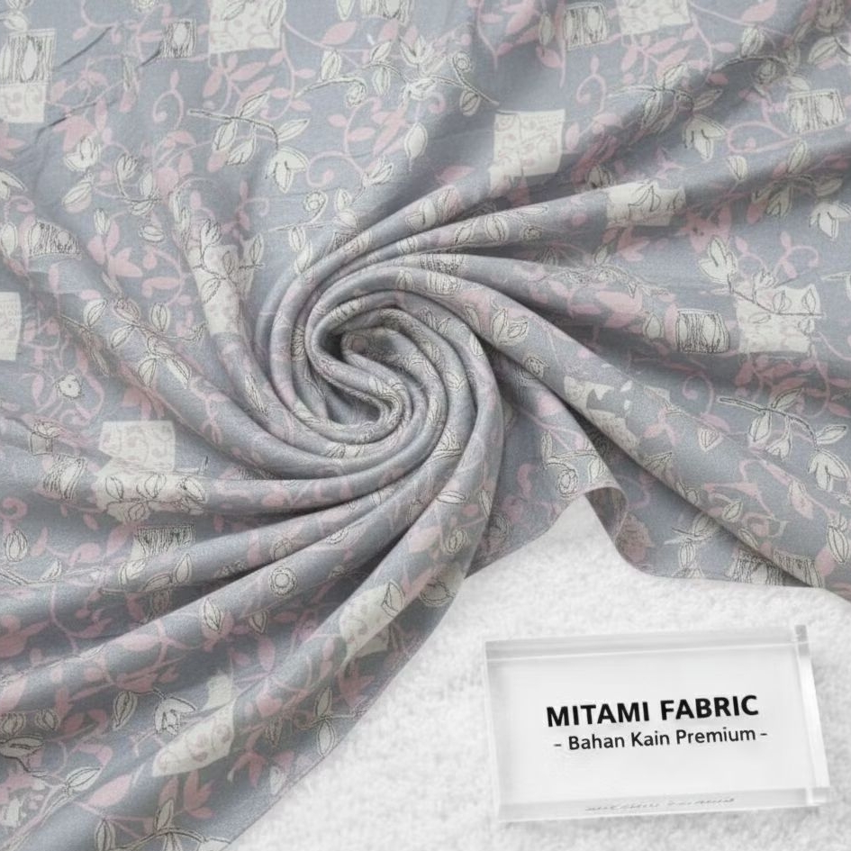 KATUN ผ้าคอตตอนไหมลายดอกไม้พาสเทล - ผ้าพรีเมี่ยมโดยเมตร (ราคาต่อ 0.5)KYT