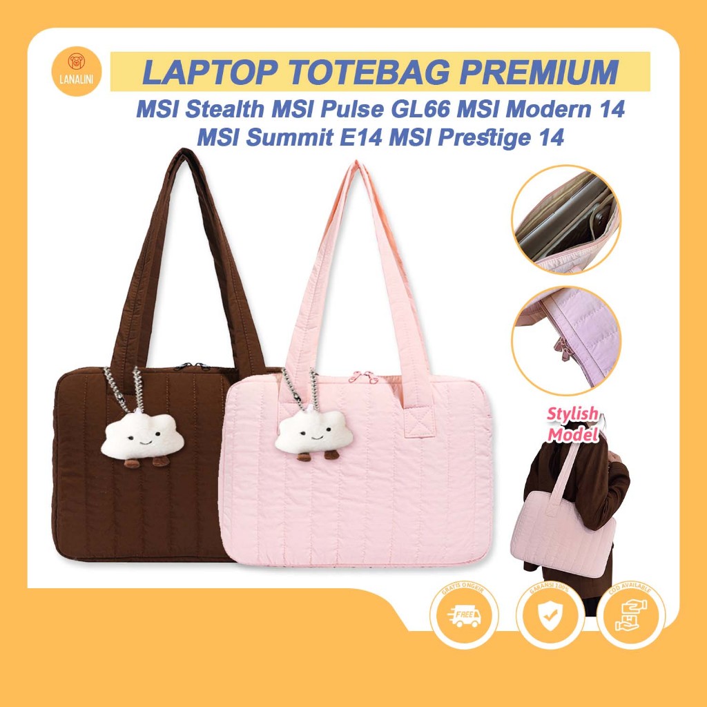 Puffy Tote Bag กระเป๋าสะพายสําหรับแล็ปท็อป Infinix Inoox X1 Huawei Matebook MSI 13 14 15 นิ้ว Minima
