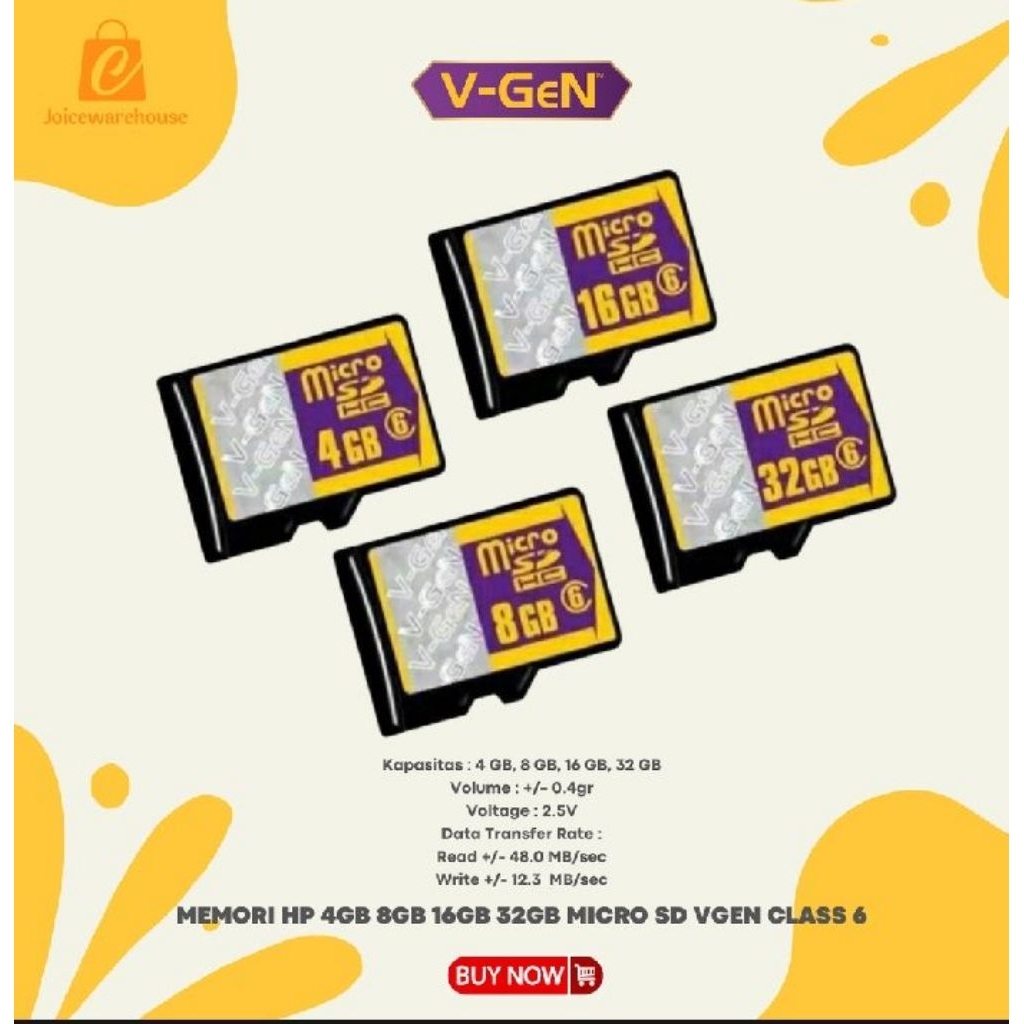 V-Gen Micro SD การ์ดหน่วยความจํา 2GB/4GB/8GB/16GB/32GB ของแท้ 100%
