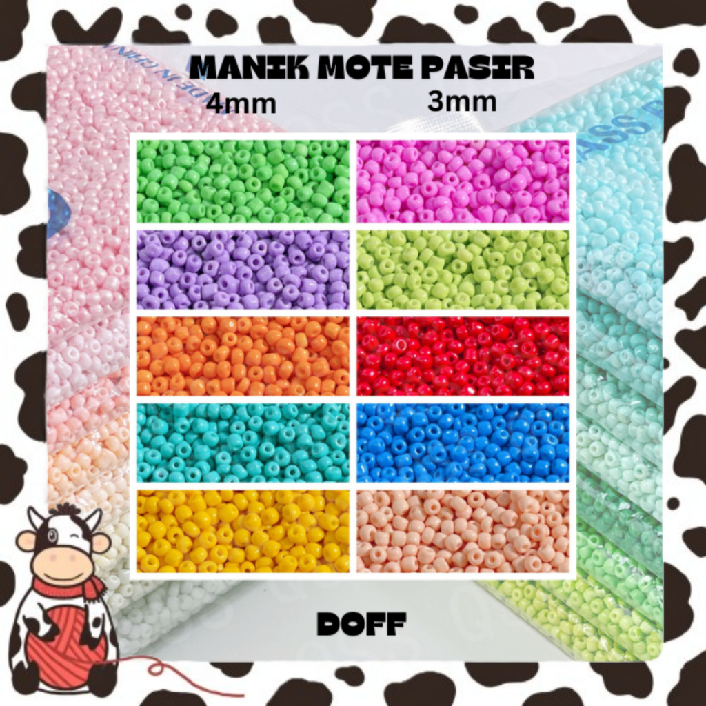 ลูกปัดเลื่อม / Doff Sand Mote / ขนาด 3mm (8/0) / ขนาด 4mm (6/0) / 25gram / 50gram